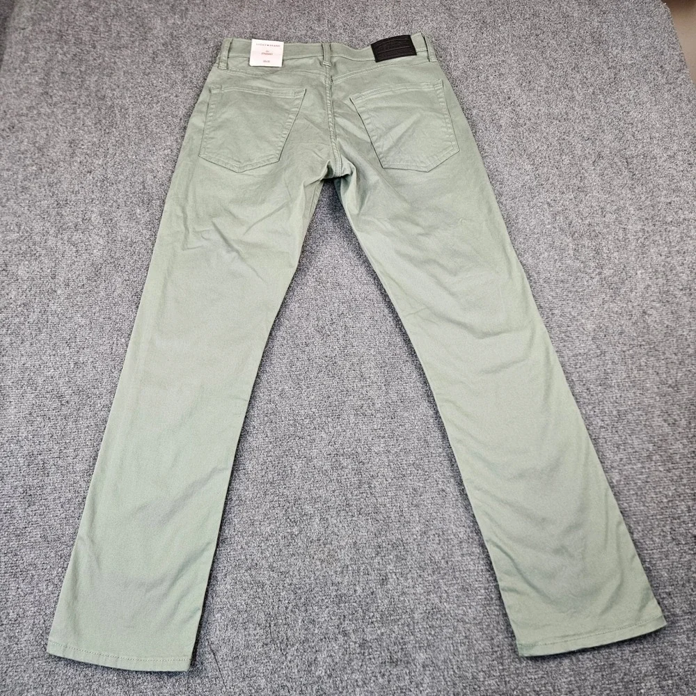 $99 Lucky Brand 223 Straight Leg Pants Mens 30x30 Green Advanced Stretch New